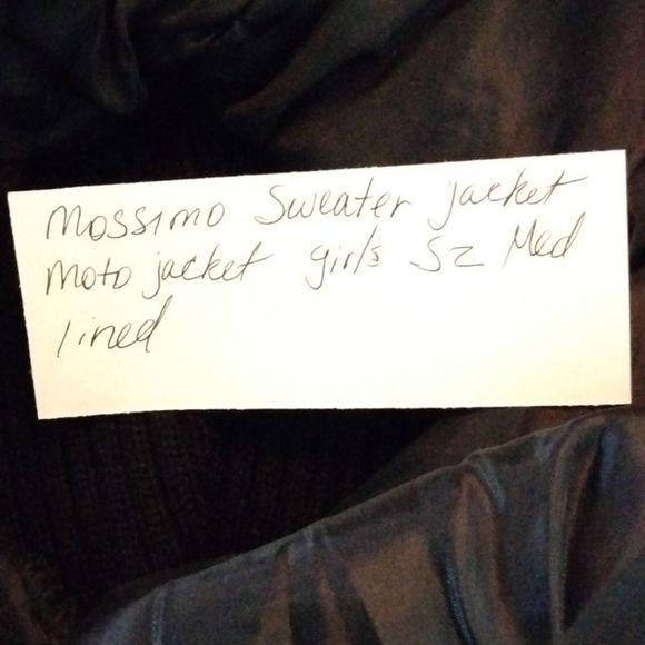 Mossimo gray and black sweater Moto jacket size Medium - Picture 13 of 14